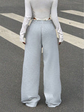 Tropiluxe Women's Fashion Patchwork Waistband Pleated High Waist Wide Leg Pants, Autumn/Winter